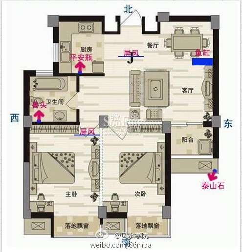 户型实例分析：变不利为有利的风水