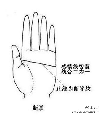 手相學：斷掌手性格倔硬脾氣