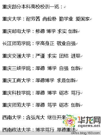 重慶高校校訓多引自《周易》 厚德，博學頻頻出現